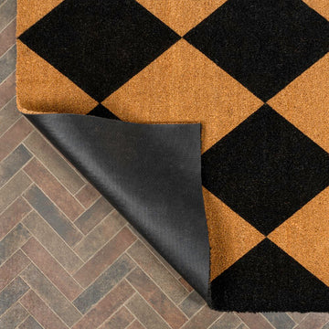 Paige Modern Classic Diamond-patterned Coir Area Rug
